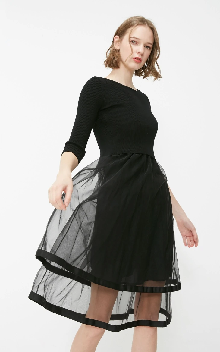 Vero Moda Women's Two-Piece Lace-Up Knit Dress | 31917C517