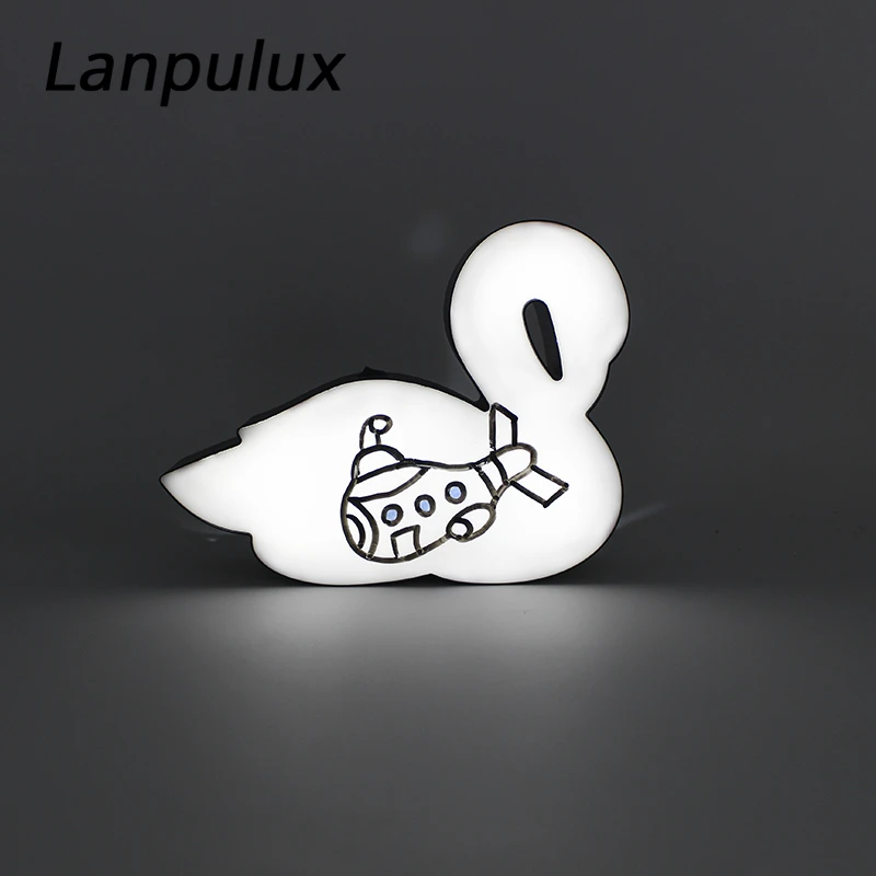 Lanpulux DIY светильник в коробке с кисточкой ручка Лебедь избушка Единорог Dialog ночной