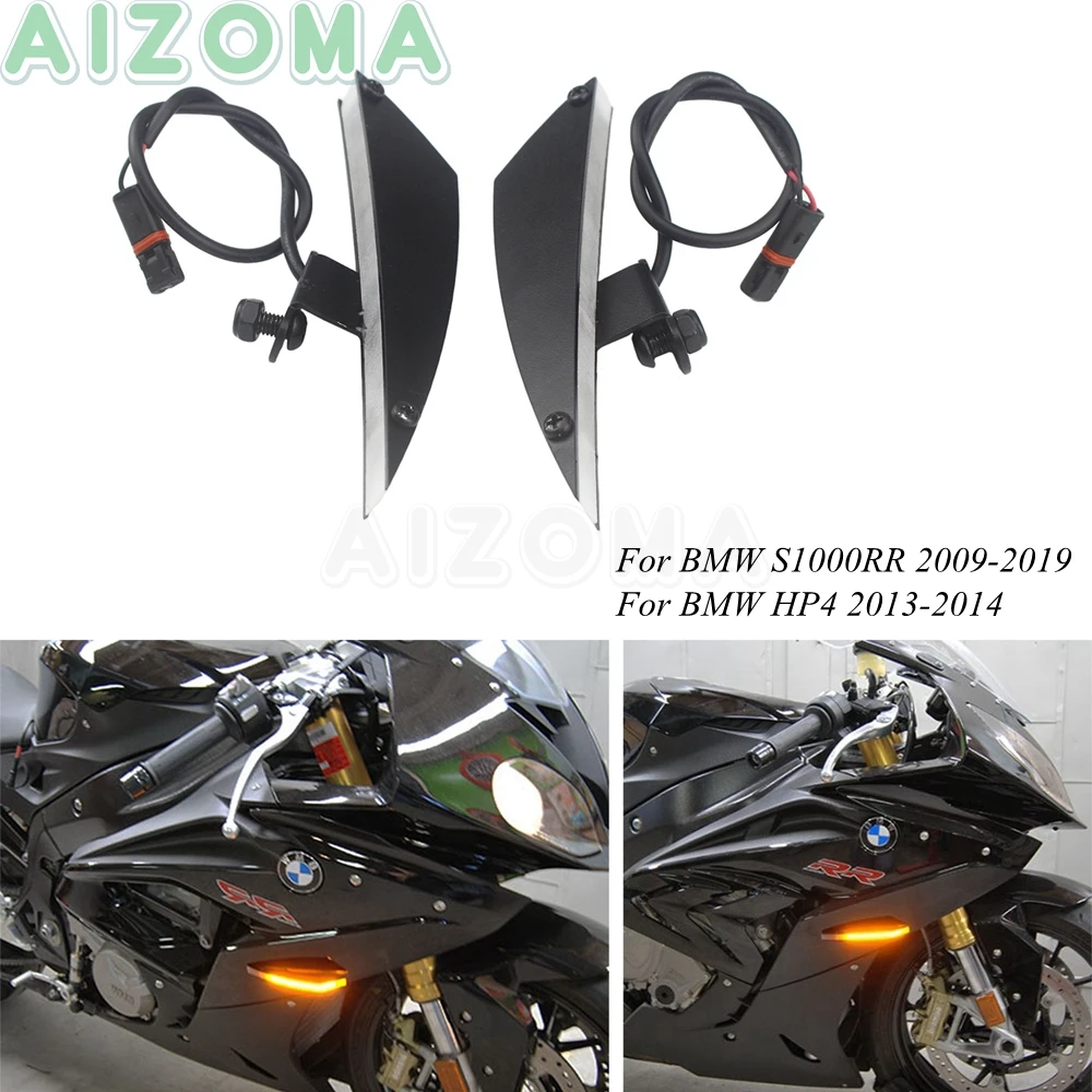 

Street Motorcycle Flush Mount LED Indicator For BMW S1000RR & HP4 2009-Later Fender Eliminator Turn Signal Amber Light Plate