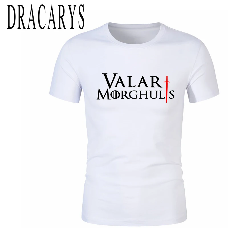 DRACARYS брендовая футболка valar morghulis Game Of Thrones новинка 2019 Мужская женская с надписью