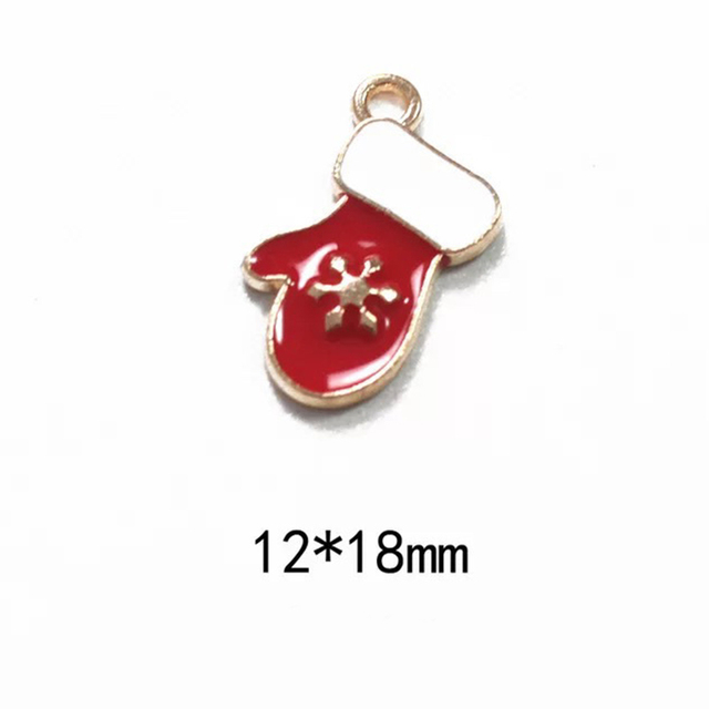 Christmas Mini Dripping Oil Enamel Charms Pendant for Jewelry Making Bracelets Earrings Pendant DIY Accessories