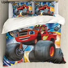

Anime Bedding Blaze and the Monster Machines Printed Duvet Cover Set for Kids Soft Home Textiles Cartoon Comforter Quilt Cover
