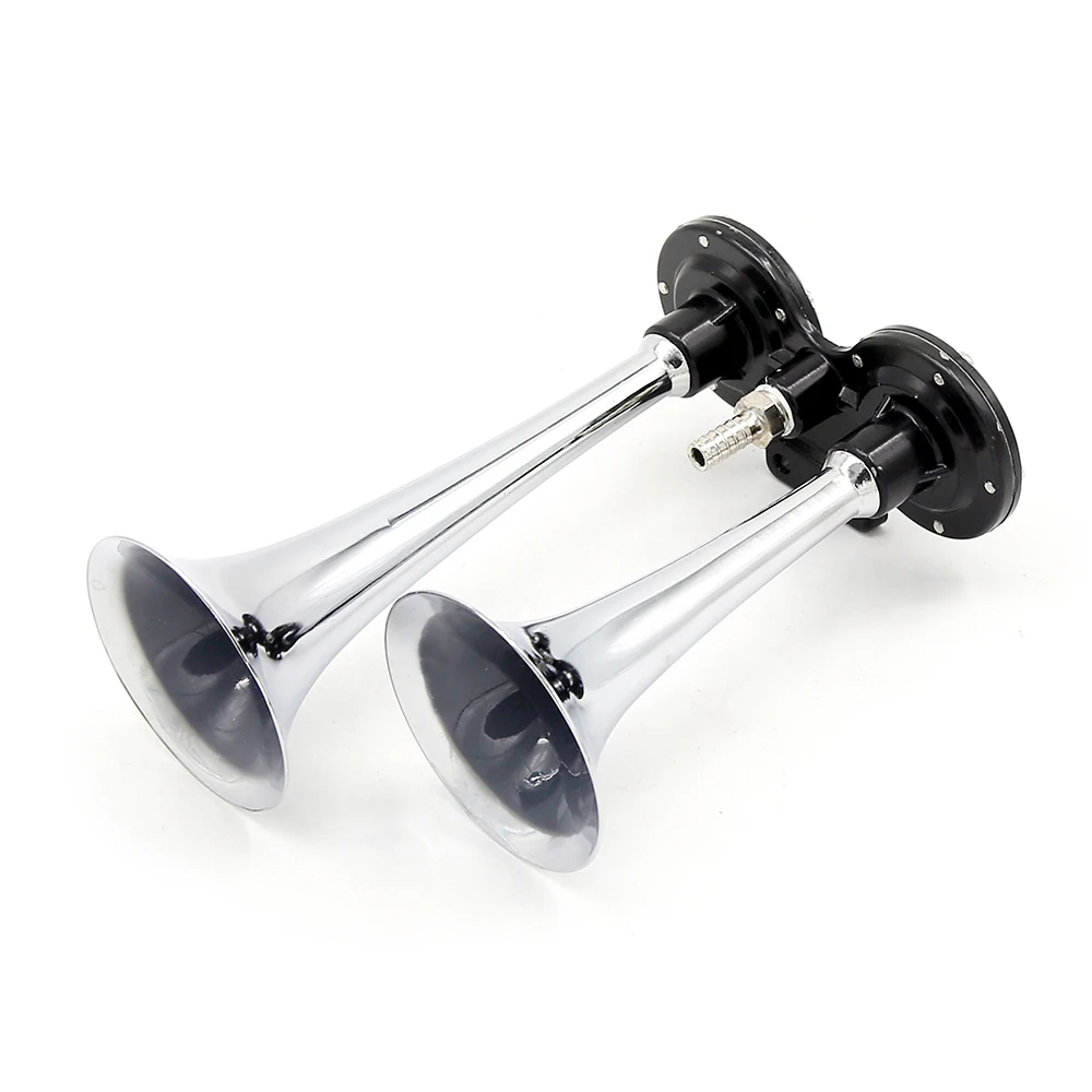 12 В 130 дБ Воздушный Рог двойной Труба Электрический Воздушный Рог Супер Электрический насос Воздушный Рог Громкая система охранной сигнализации для автомобиля грузовика лодки