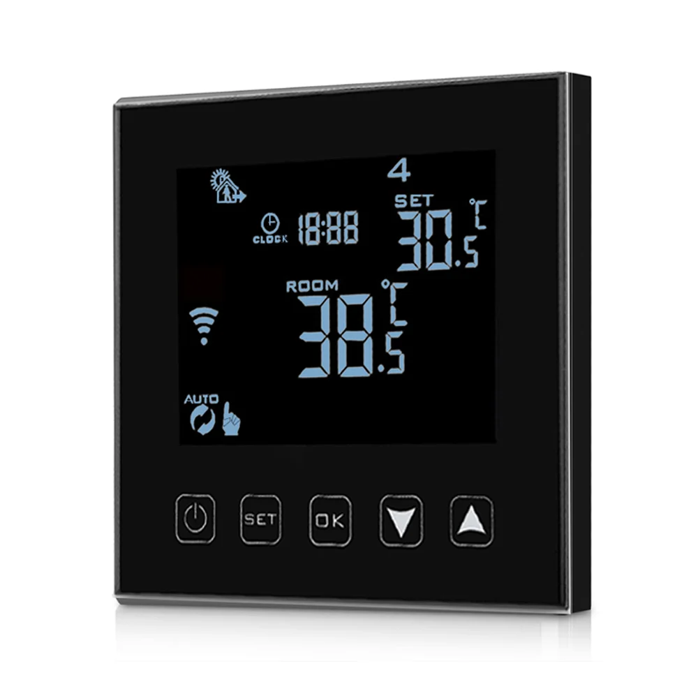 Termostato Calefacción WiFi para Calderas Gas/Agua, Termostato de  Habitación con Control de Voz Inteligente Programable para Calefacción de  Suelo