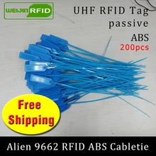 UHF RFID тег ABS кабельные стяжки Alien 9662 915m 868m 860-960MHZ Higgs3 EPC 6C 200 шт Смарт пассивные карты дальнего действия RFID Метки