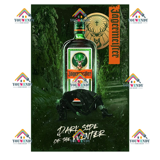 Jagermeister Liqueur Vintage Metal Plaque Retro Alcohol Tin Signs Yege Holy Deer Wine Metal Plate Pub Bar Man Cave Wall Decor 5224