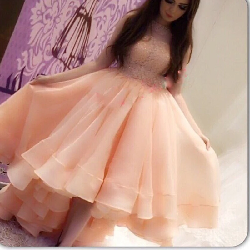 Saia Roze Jewel Geappliceerd Kant Mouwloos Korte Front Lange Back Prom Wedding Bridal Gown Moeder Van De Bruid Jurken Saia Roze Jewel Geappliceerd Kant Mouwloos Korte Front Lange Back Prom Wedding Bridal Gown Moeder Van De Bruid Jurken