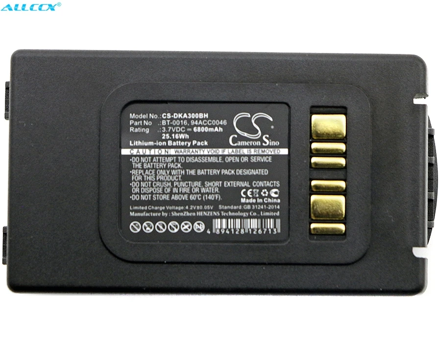 Аккумулятор Cameron Sino 6800mAh 94ACC0046 BT 0016 для Datalogic Skorpio X3|Цифровые аккумуляторы| |