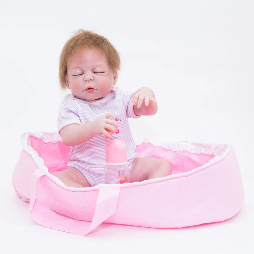 Мода 55 см Reborn Baby DOLL игрушка 22 дюймов Новорожденные милые куклы со сном Реалистичная кукла Bonecas забавная игрушка Рождество