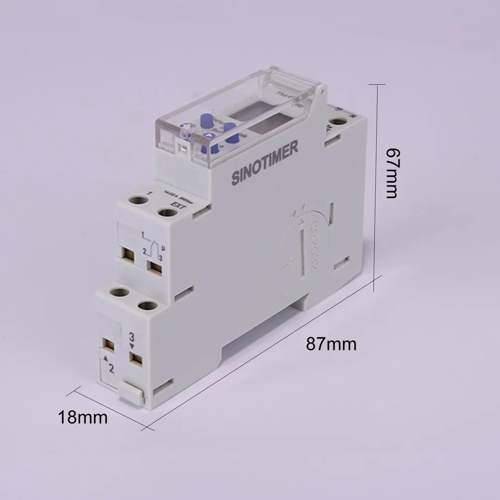 SINOTIMER 220 В/110 В TM610 1P 18 мм одиночный модуль din-рейку ЖК-цифровой 7 дней 24 часа программируемый таймер переключатель