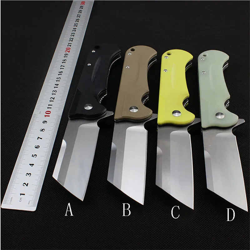 EDC tool New folding knife D2 stone wash knife diving knifes G10 hunting knives camping pocket knife tactical survival knifes