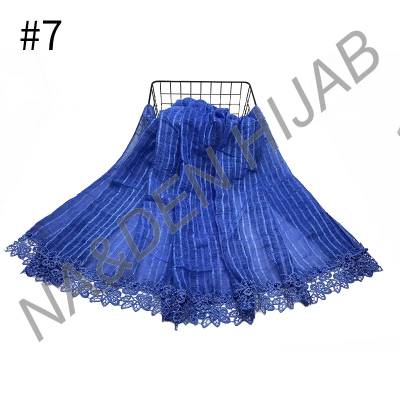 Classical Retro Print Scarf Pearls Lace Women Autumn Paris Yarn Shawl Wrap Soft Voile Scarf Ladies Long Scarves Stoles Hijab - Цвет: 7