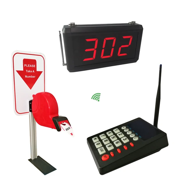 $US $162.00 One Set Display Monitor Keyboard Ticket Dispenser Desk Column Simple Queue Management System for Hospital Restaurant