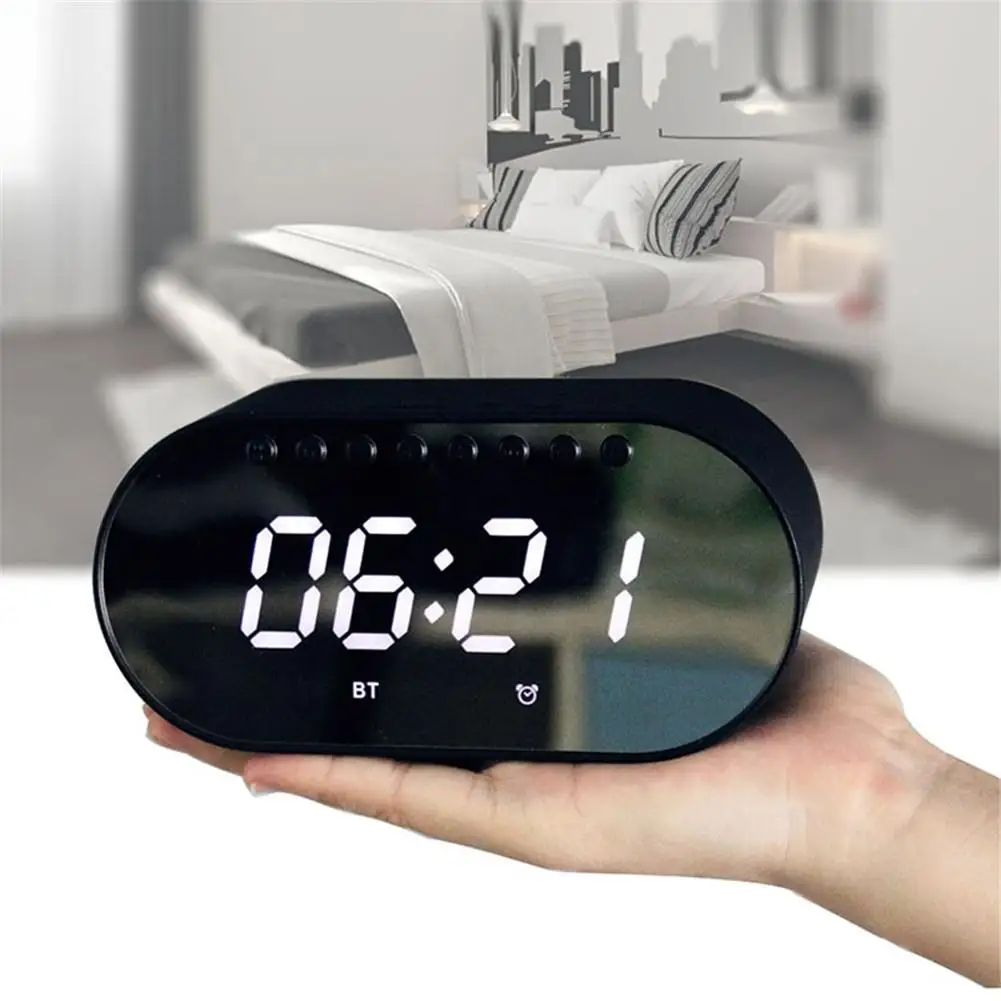 TWS LED Alarm Clock Radio Home Bedroom Clock