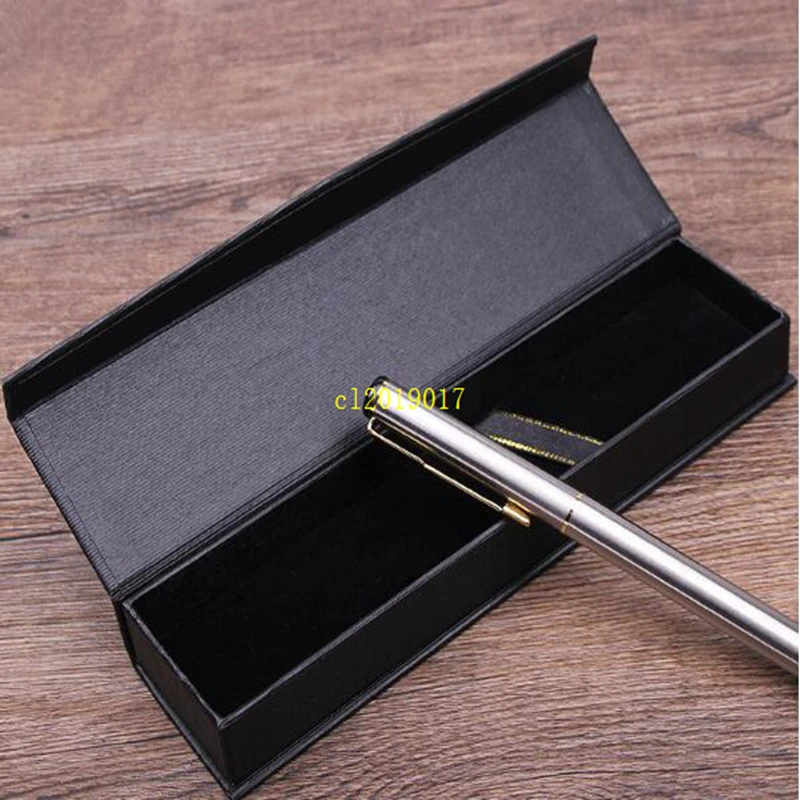 

100pcs/lot Black Office Pen Display Packaging Boxes blank Gift Jewelry Packaging Box pen packing box paper case