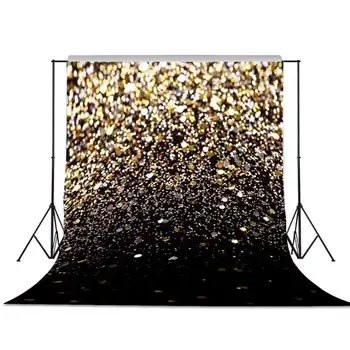 

Christmas Photographic Background Golden Sparkles Happy Birthday Vinyl Backdrop Fond Studio Photo for Children Newborn