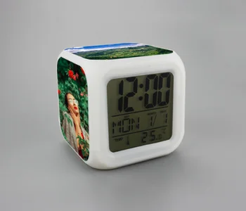 

blank mini Alarm clock Sublimation digital alarm clock 10 pieces / lot