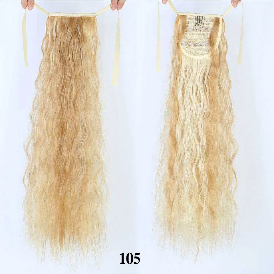 Allaosify, длинные прямые волосы на заколках, искусственные волосы, конский хвост, шиньон с заколками, синтетические волосы, конский хвост, волосы для наращивания, коричневый цвет - Цвет: 0022B 105