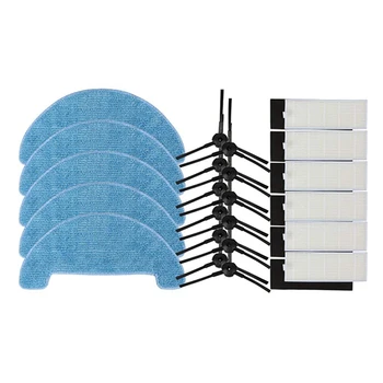 

12xSide Brush+6xHepa Filter+5xMopping Cleaning Cloth for Ecovacs Vacuum Cleaner CEN550/CEN663/CEN661/CEN665/BFD-wwt,ing Rob