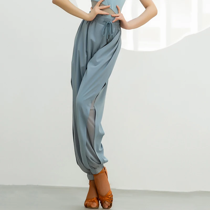 Latin Dance Pants Women Elastic Waist Soft Latin Trousers Rumba Samba Cha Cha Practice Wear Ballroom Competition Clothes