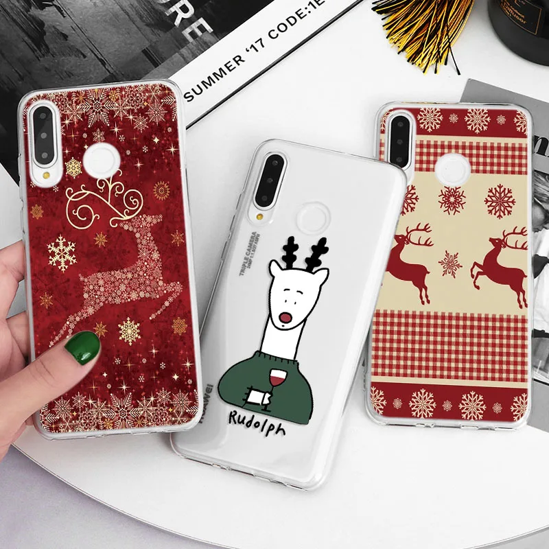 Чехол с надписью &quotMerry Christmas&quot для Huawei G7 G8 Nova 3 3i 4 5 Y9 Prime Y6 2018 Y7 Pro Y5 2019 II Y3 2017 Новым