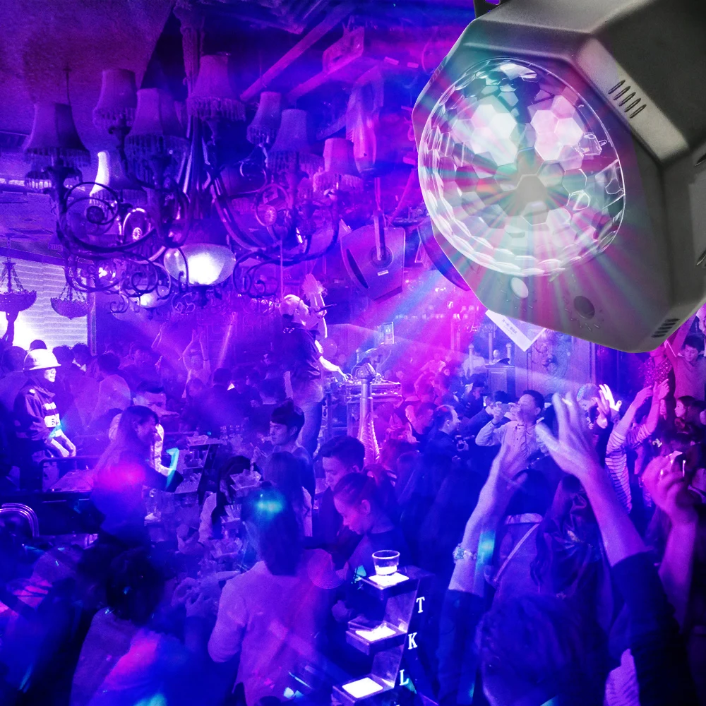 RGB LED Stage Lights Moving Head Disco Balls Laser Projector Par DJ Party Color Music Lights Controller proyector navidad luces