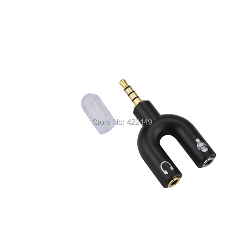 500pcs 3 5mm Audio Jack Extension Earphone Headphone Audio Splitter 1 Male to 2 Female Adapter Converter Connector Accessories