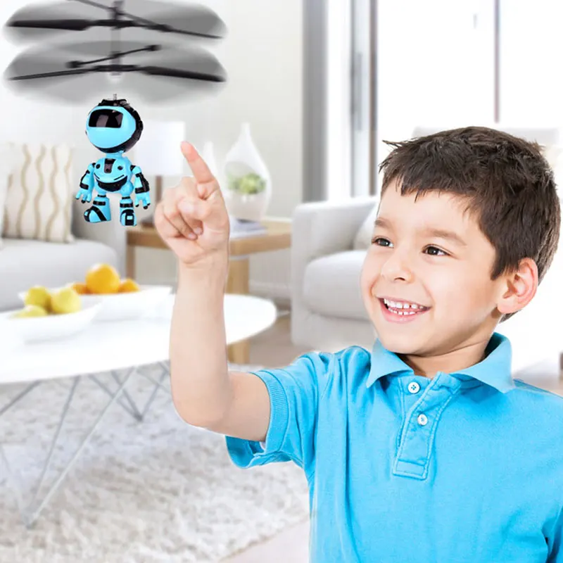 Intelligent Hand Sensing Fly Robot Kids Toys Electronic Aircraft Suspension Toys For Child Smart Pet Action RC Robot With USB