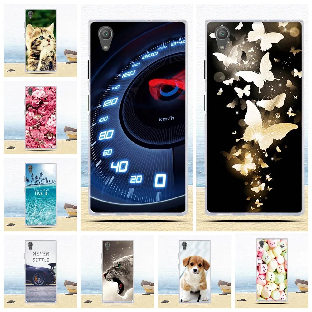 Защитный чехол из ТПУ для sony Xperia XA1 Plus с рисунком телефона мягкий силиконовый