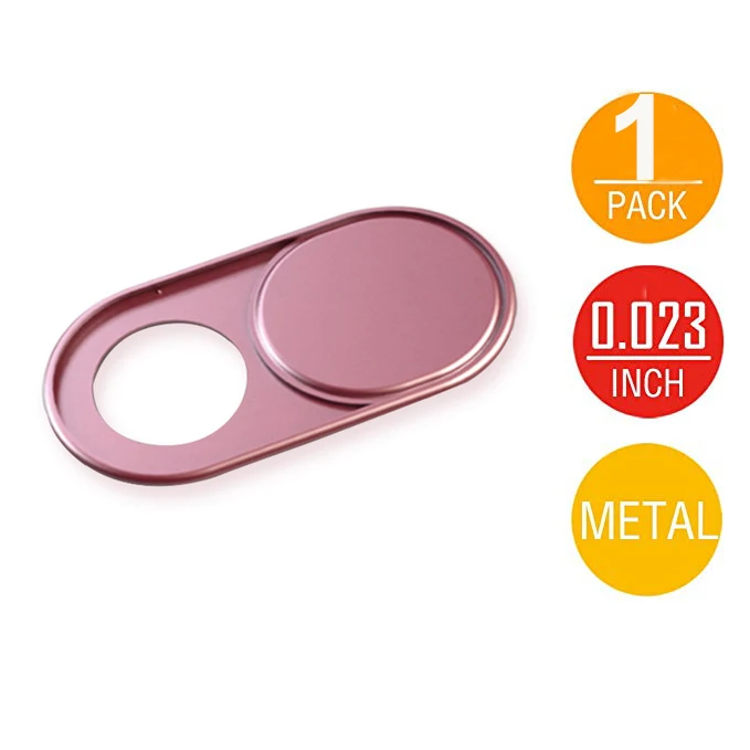 Pink 1pc no package Камера для ноутбука объектив чехол для веб-камеры рыбий глаз слайдер ультра тонкий металлический веб-наклейка на камеру затвора для MacBook iMac Pro PC iPad Tablet - Цвет: Pink 1pc no package