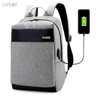 

Backpack For Teenage Fashion Brand Oxford USB Charging External Business Backbag Men Laptop Bag Male Backpacks Leisure Rucksack