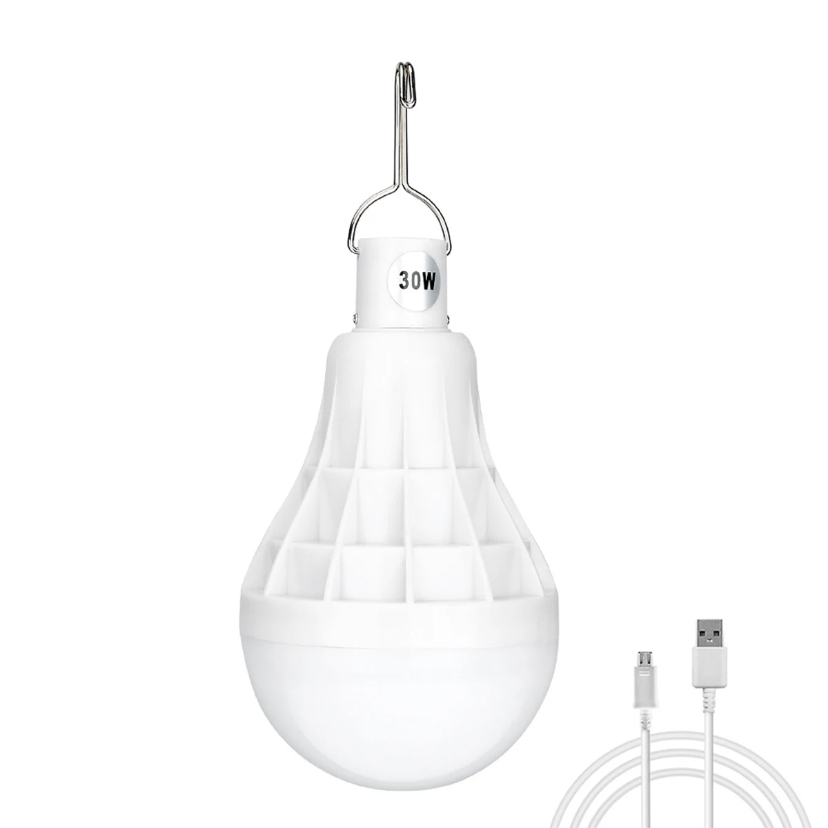 30W LED Bulb Light USB Rechargeable Tent Hanging Light Outdoor Camping Lampada LED Spotlight Table Lamp Lamps Light
