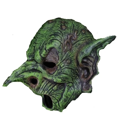 green witch mask Хэллоуин Гоблин зеленая маска ведьмы вечерние карнавальные маски полное лицо Кричащие зеленый эльф страшная маска ведьмы реквизит - Цвет: green witch mask