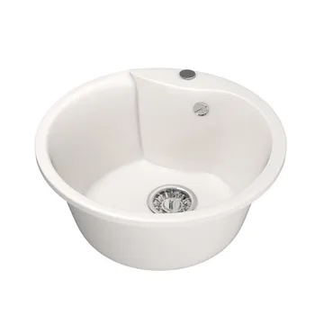 

Мойкa ML-GM12 круглая, белая (331), 480мм (глуб. чаши 210)