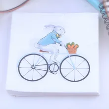 Фабричная Mashimaro салфетка с принтом для велосипеда бумажная подложка под столовые приборы салфетка для отелей под заказ 20