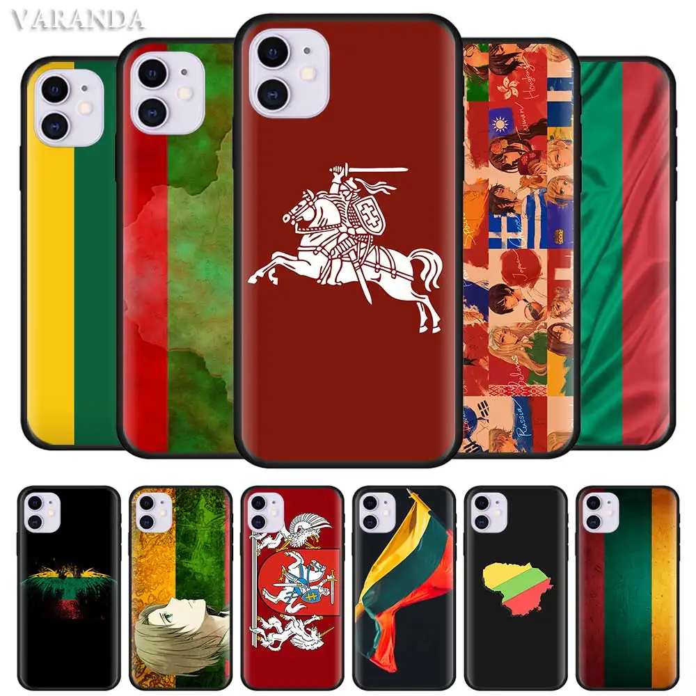 Чехлы с литовым флагом для iPhone 12 Mini 11 Pro X XR XS Max 7 8 6 6S Plus SE 2020 силиконовый мягкий