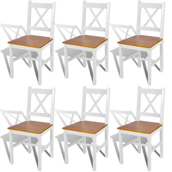 

6 Piece Set Mid Century Wood Dining Chairs Furniture For Dining Room, Hotel, Ceremony Indoor Outdoor Chairs Patio Kitchen Chairs