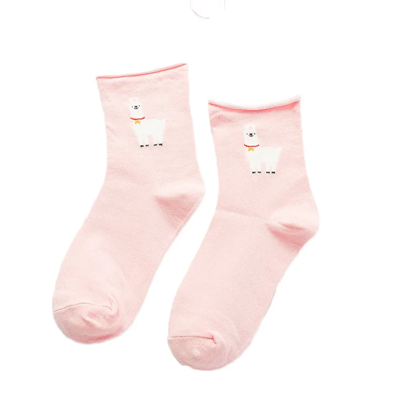 Носки женские с овечьими/пингвинскими краями милые забавные в японском стиле