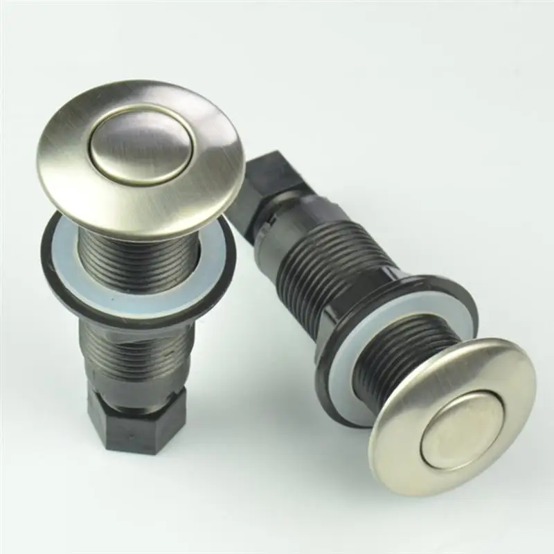 25mm Air Activated Push Stainless Steel Food Waste Processor Air Pneumatic Button On-off Accessory