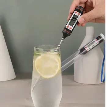 

1Pcs Digital Food Thermometer Probe Electronic Cooking Thermometer For Cake Soup Fry BBQ Meat