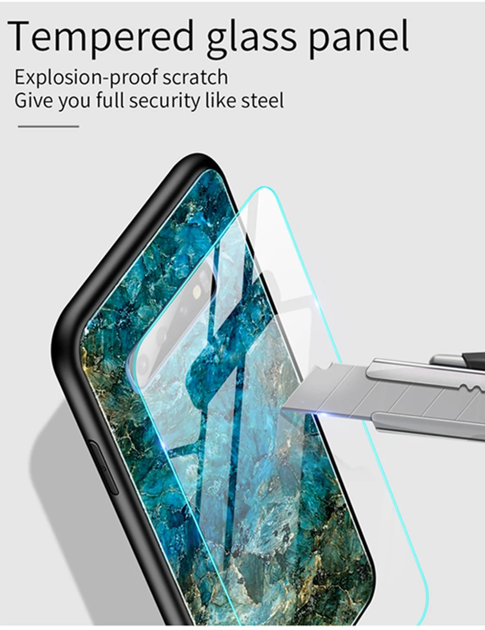 OTAO чехол из закаленного стекла с градиентом для samsung Galaxy Note10 Pro S10 S9 Plus A10 A20 A50 A70 A7 мраморный чехол-бампер из ТПУ
