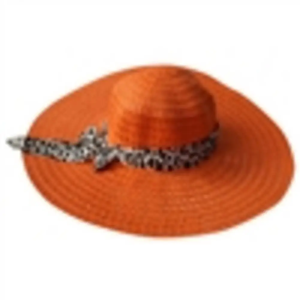 New Summer Sun Wide Brim Girl Lady Floppy Straw Beach Hat Women Cap Casual Female Bowknot Panama Fold Hats Chapeu Feminino - Цвет: Orange