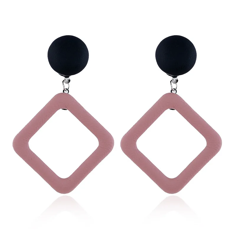 Европейские и американские темпераментные кожаные серьги для женщин с перекрещивающимися краями, кожаные Простые Ювелирные изделия для ушей