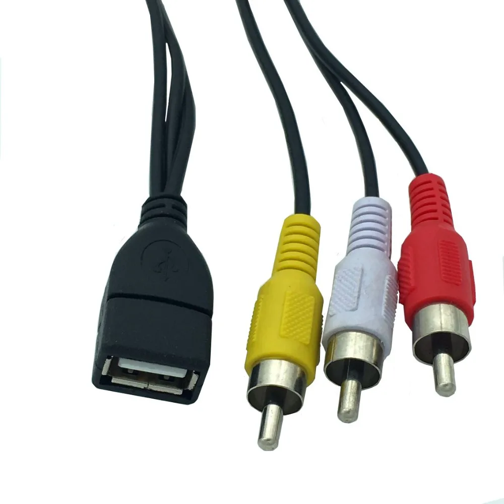 USB A Female to 3 RCA av-кабель аудио-видео кабель