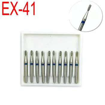 

10pcs Dental Diamond Burs Drill Dental Dia-burs Medium FG 1.6M Dentist for High Speed Handpiece EX-41