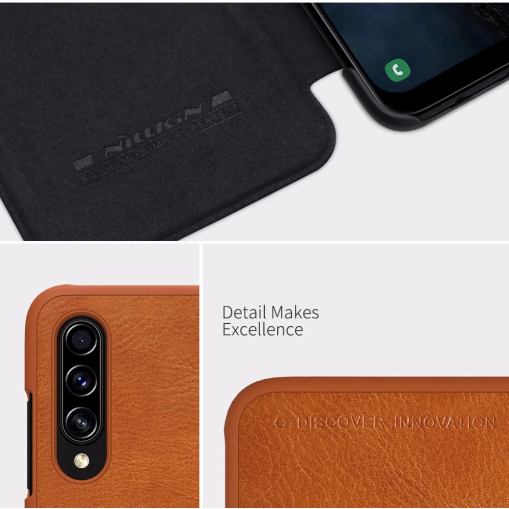 Для samsung Galaxy A70s чехол для телефона Nillkin винтажный Qin откидной Чехол из искусственной кожи чехол PC Пластиковый Чехол для задней панели для Galaxy A70S