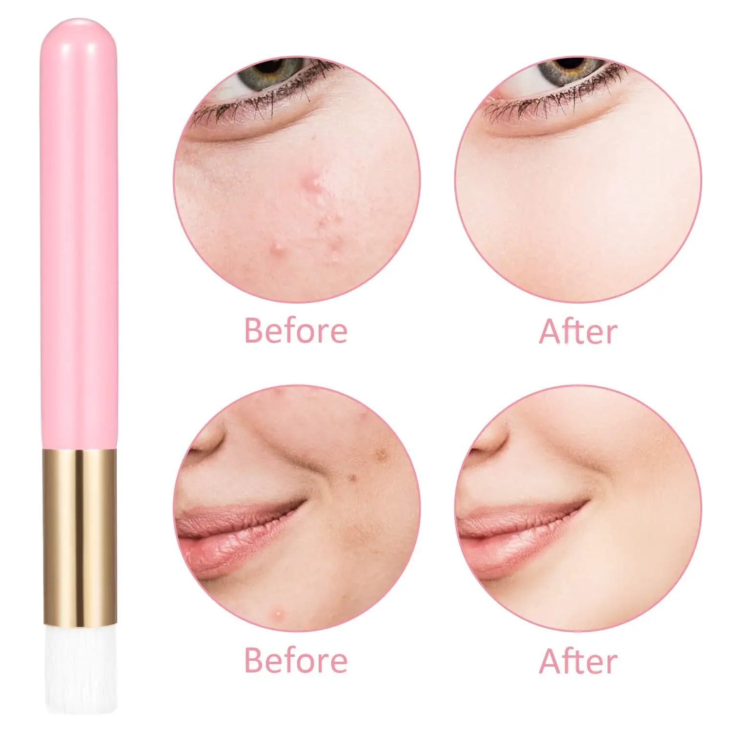사용자 정의 로고 20Pcs 코 여드름 브러시 개인화 된 속눈썹 청소 브러시 ??샴푸 브러시 전문 속눈썹 연장 도구