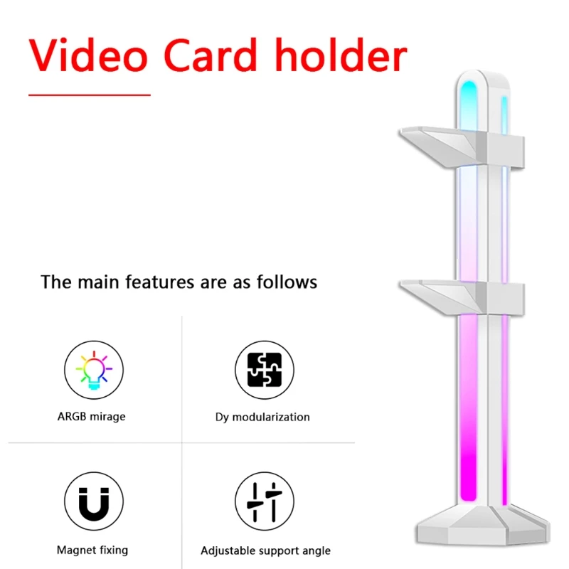 Graphics Card Holder Jack Bracket Support Stand Desktop PC Computer Case 5V 3Pin ARGB Video Card GPU Water Cooling Kit
