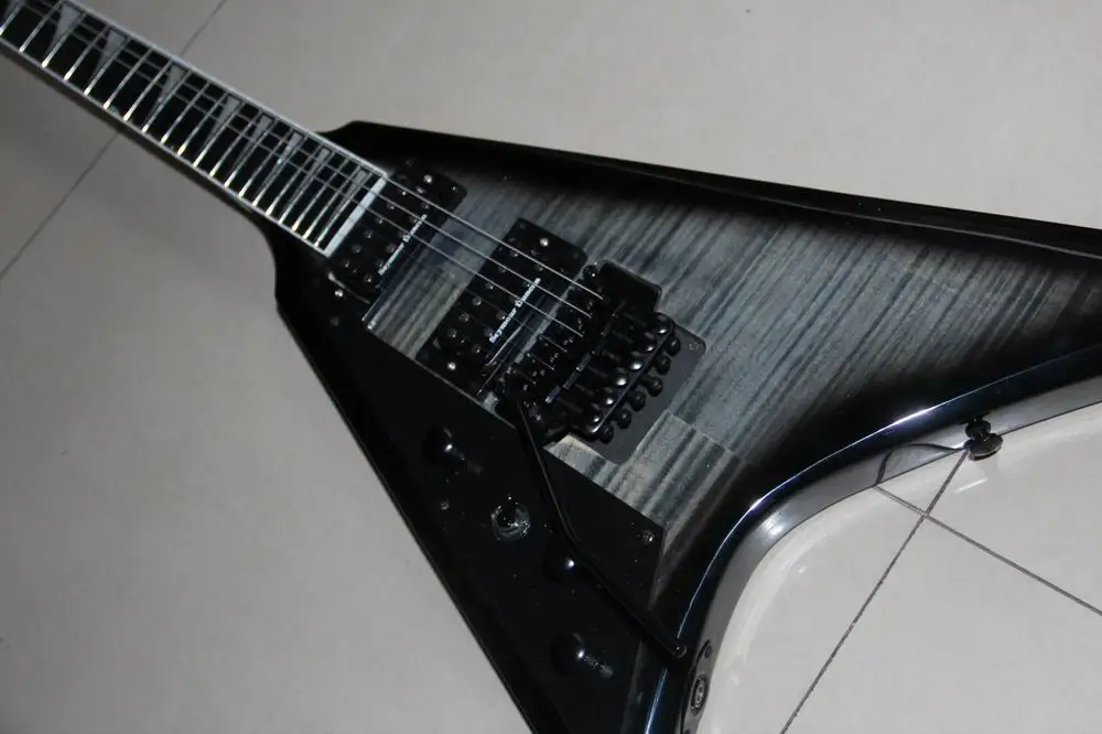 Arrilavl Джексон модель левша Электрогитара Топ Quanlity In Charcoal Burst 120802