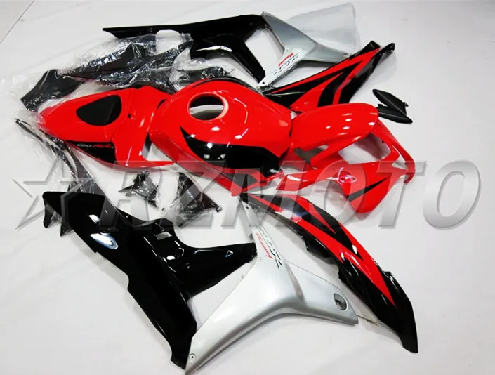 Литьевая Форма ABS мотоцикл полный обтекатель комплект Подходит для Honda CBR600RR 600 07 08 F5 2007 2008 Обтекатели набор красный черный серебряный